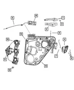 Inside Handle To Latch Cable - Mopar (68079301AB) - view 12