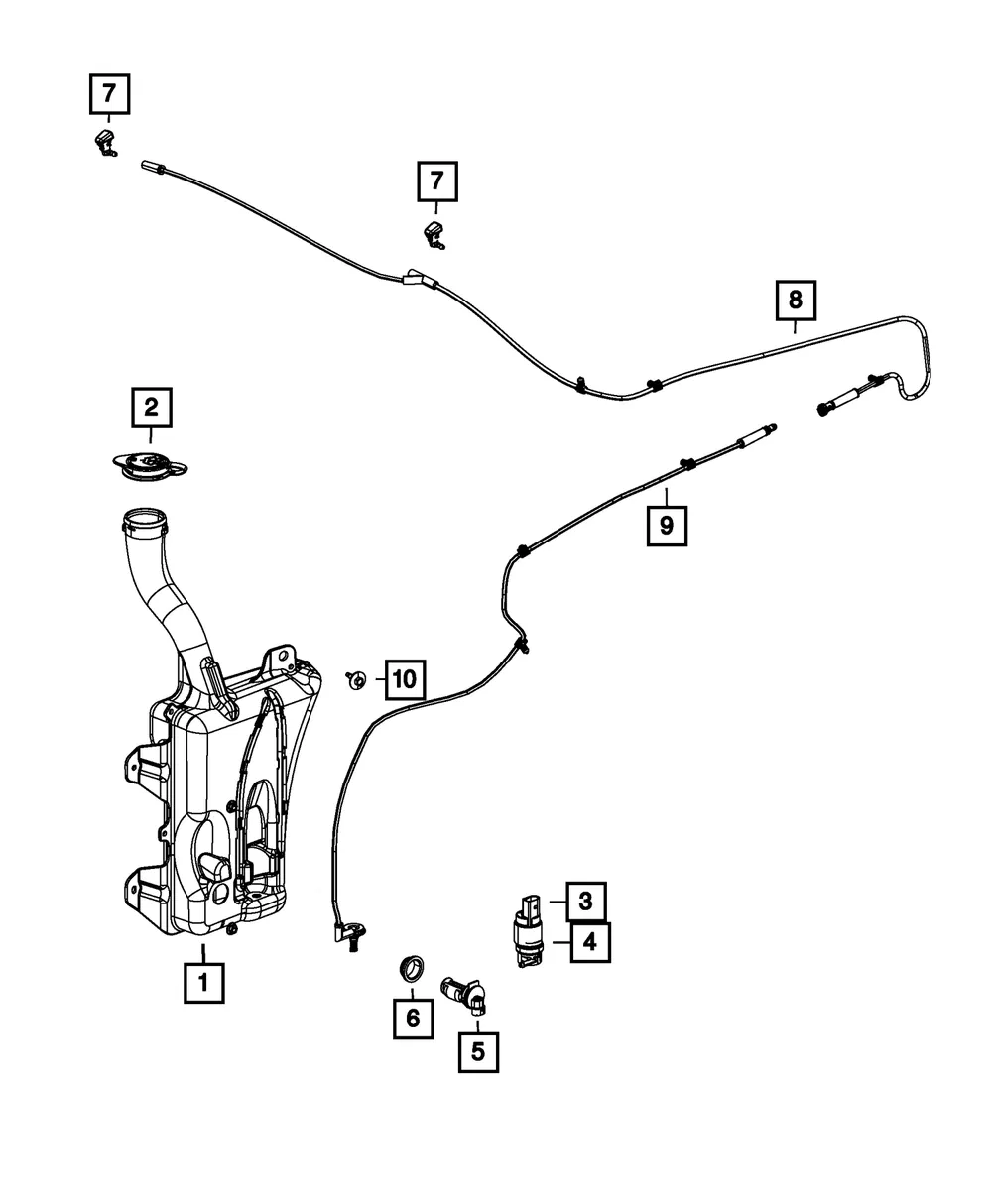 Windshield Washer Nozzle - Mopar (68081370AB) - view 9