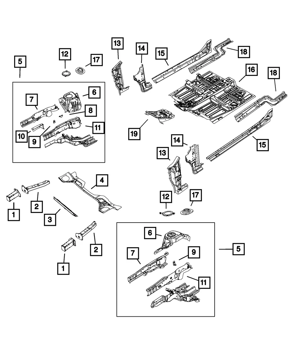 Apron/Rail Assembly Bracket - Passenger Side (RH) - Mopar (68081814AA)