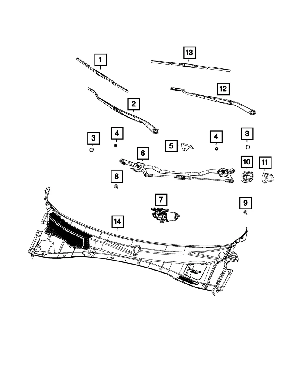 Windshield Wiper Motor - Mopar (68082552aa) - view 3