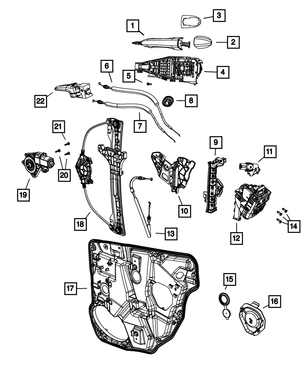 Door Outside Handle Bracket, Left - Mopar (68082689af) - view 5