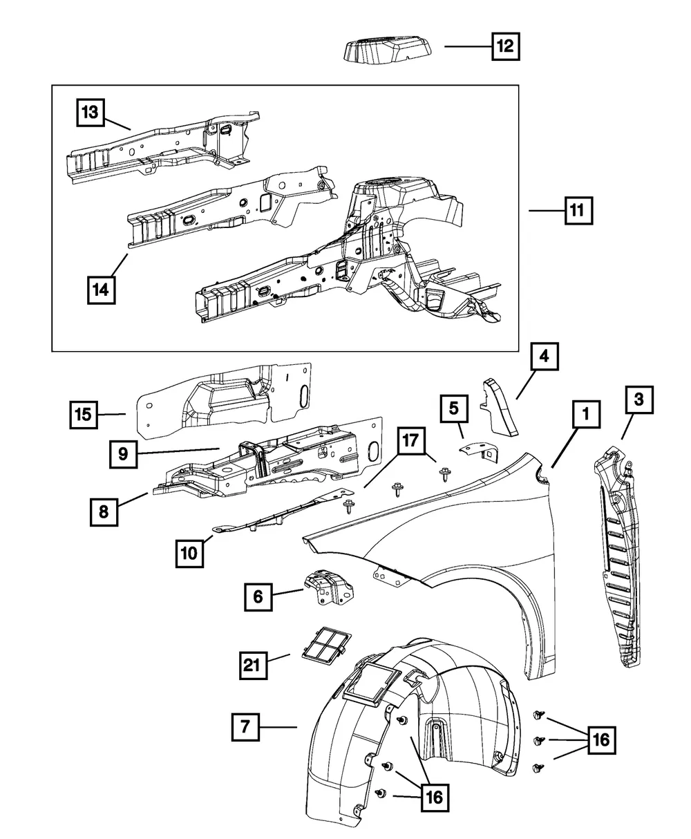 Splash Shield, Right - Mopar (68082834AE) - view 5