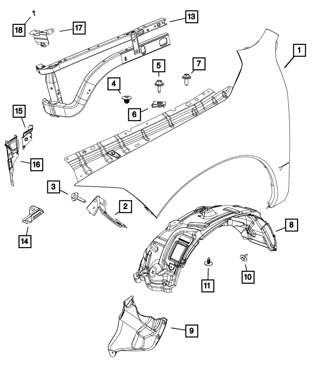 Fender Shield - Mopar (68084880ab) - view 4