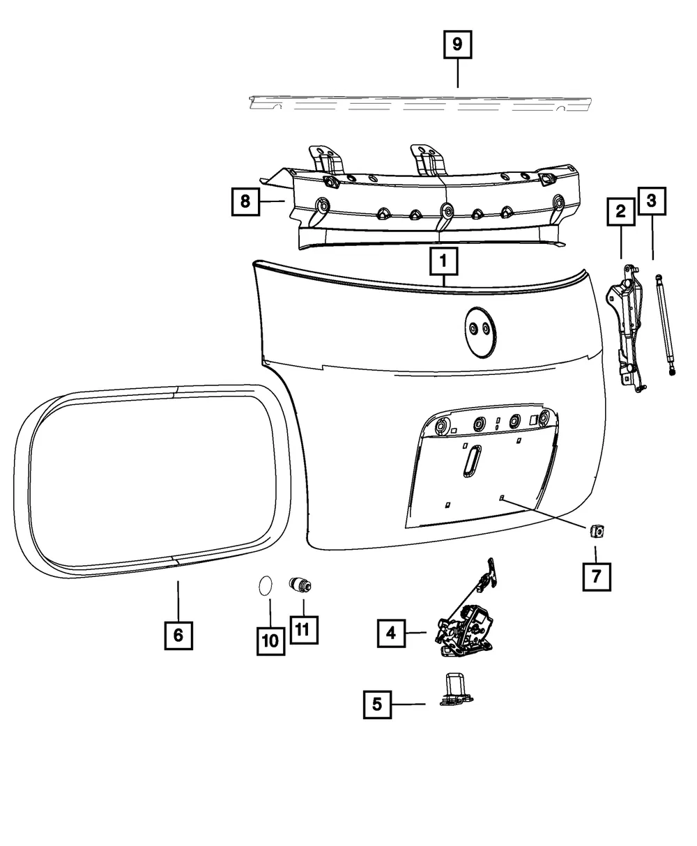 Decklid Latch Striker - Mopar (68085752ac) - view 4