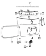 Decklid Latch Striker - Mopar (68085752ac) - view 8
