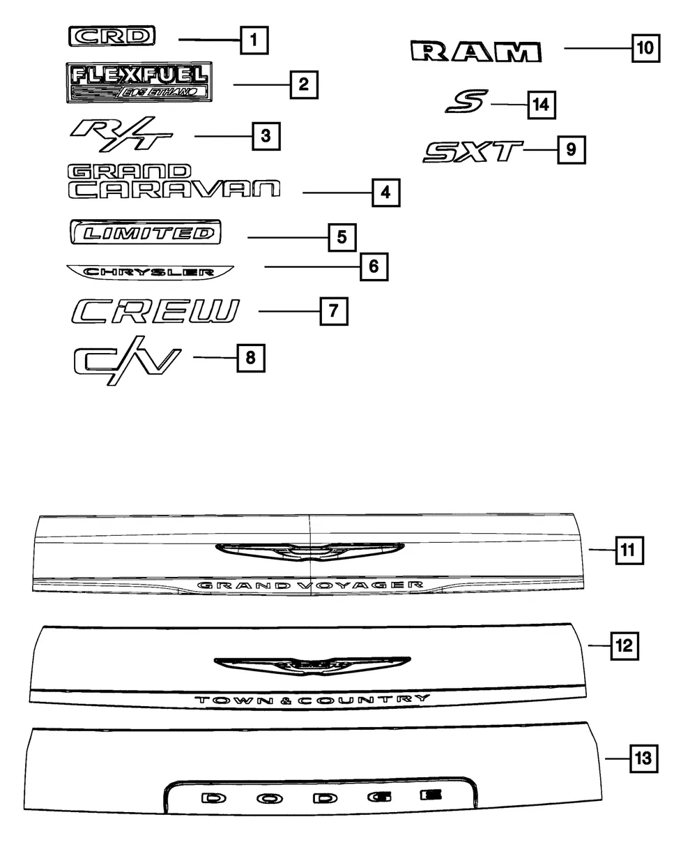 Nameplate - Mopar (68086444AA) - view 7