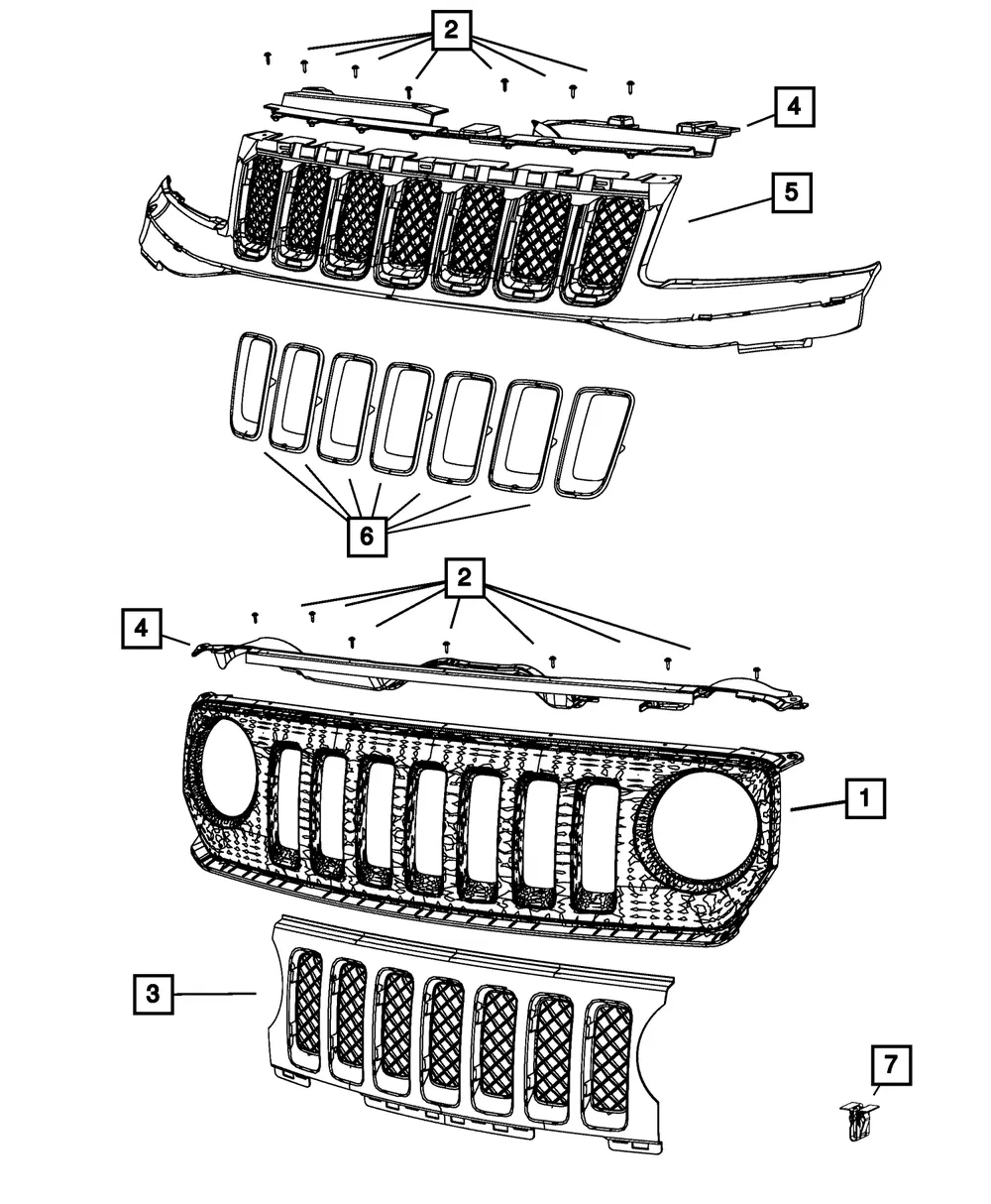 Insert Grille - Mopar (68091527AA) - view 8