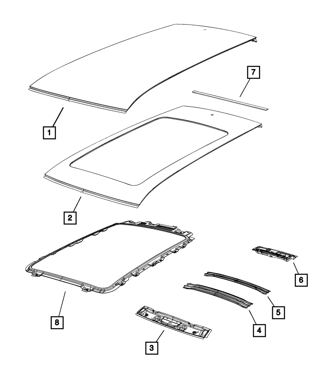 Roof Panel Reinforcement - Mopar (68102836ab)