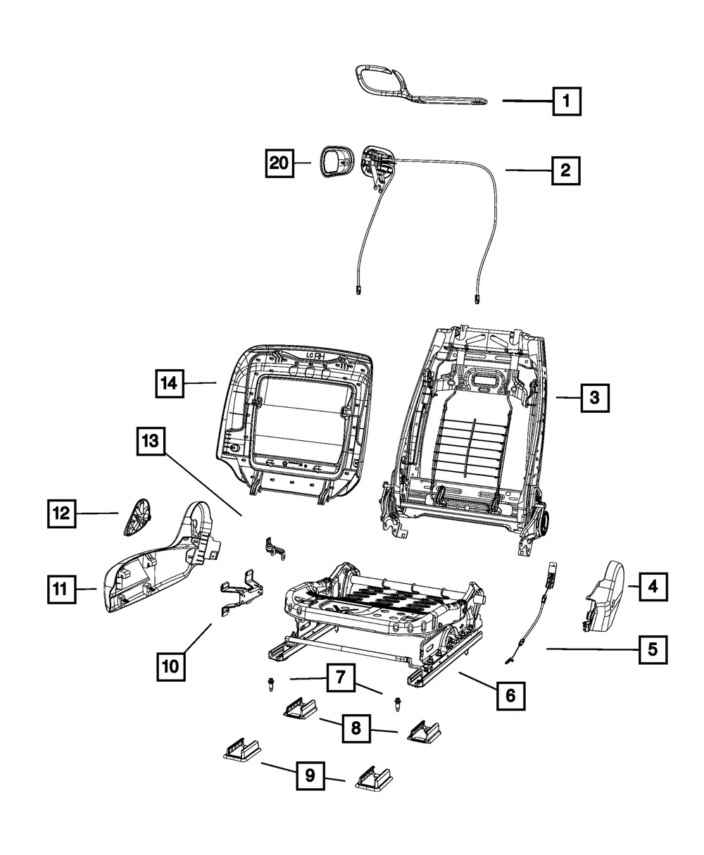 Latch Release Cable - Mopar (68103010ab) - view 2