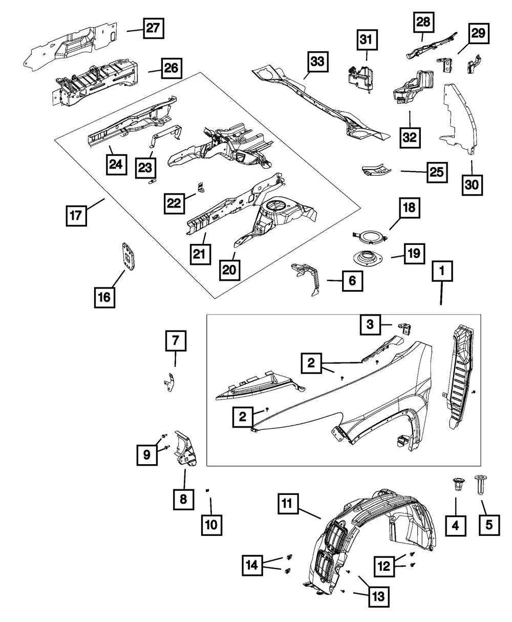 Fender - Driver's Side (LH) - Mopar (68103309AF) - view 6