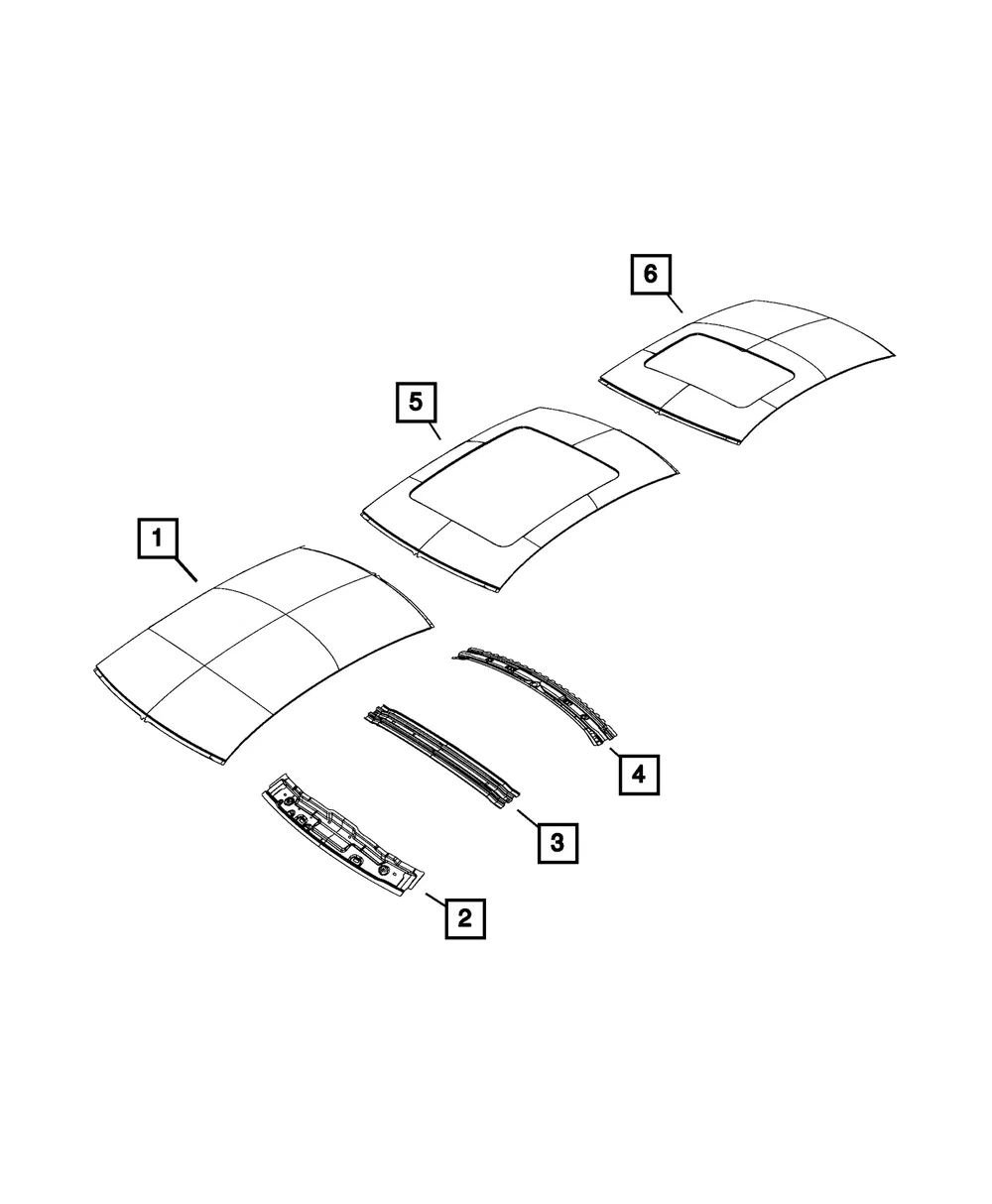 Roof Front Header - Mopar (68104591ae) - view 3
