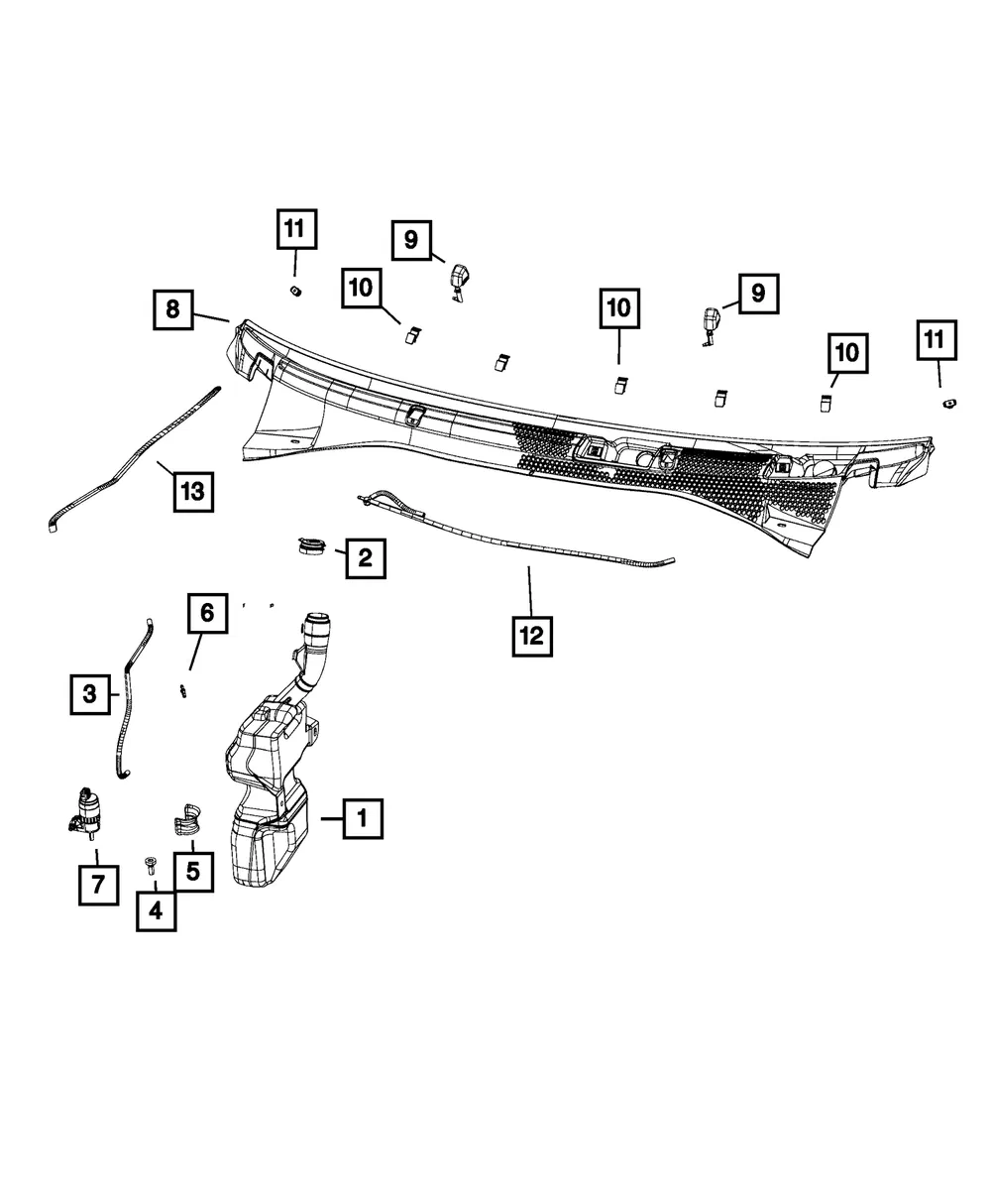Washer, Windshield Pump - Mopar (68104707AB) - view 4