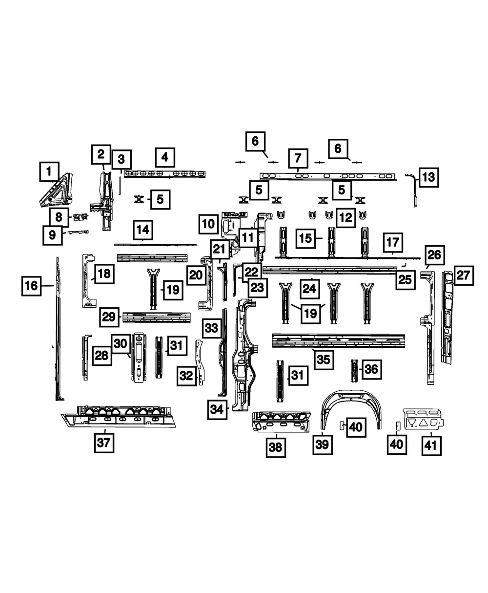 C-Pillar Reinforcement - Mopar (68109577aa)