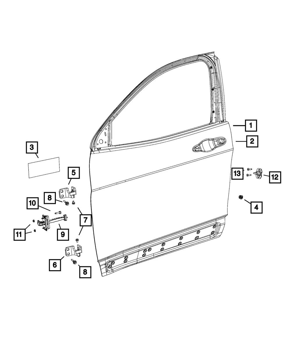 Front Door, Left - Mopar (68110087ac)