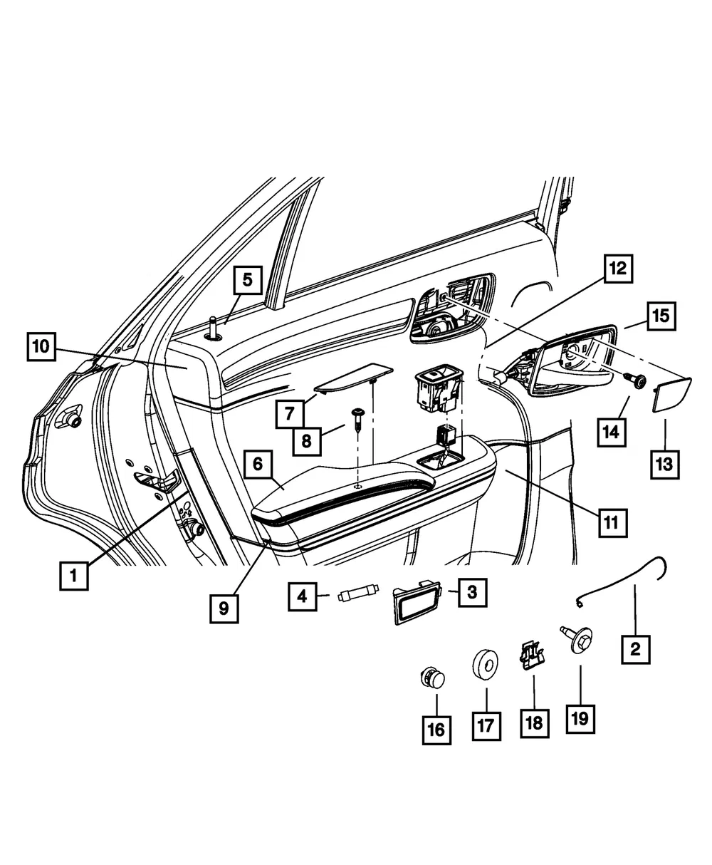 Door Trim Clip - Mopar (68110732aa)