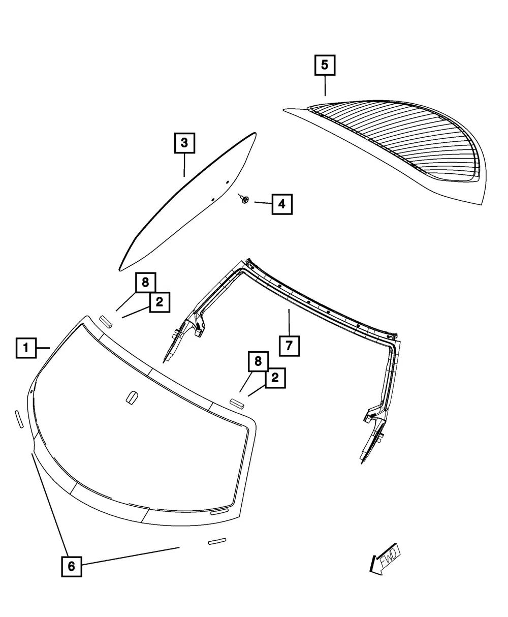 Lift-Gate Glass - Mopar (68110780ac)