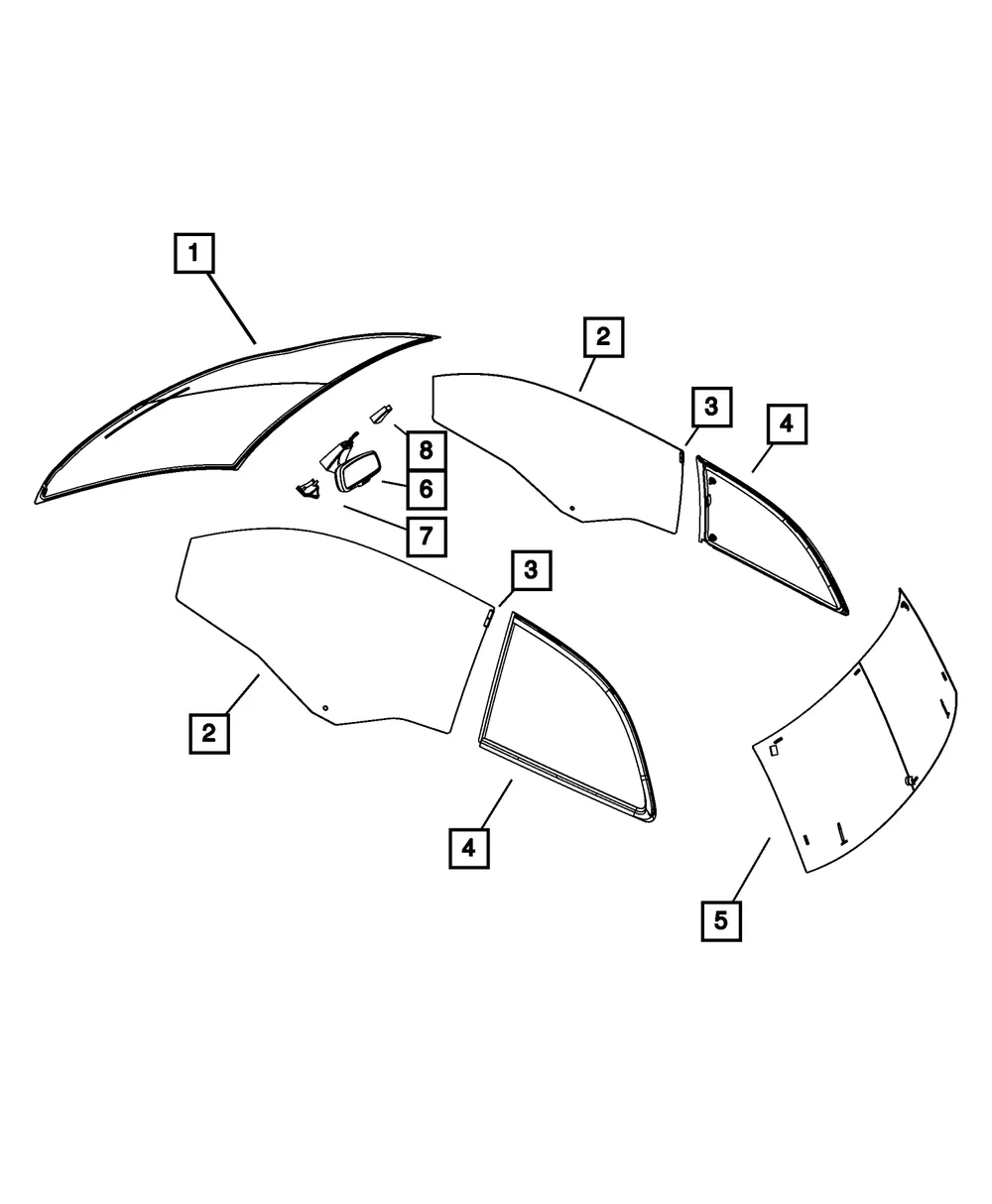 Windshield - Mopar (68119288AE)
