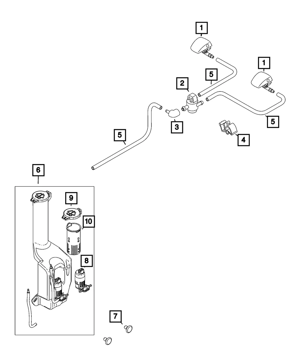 Window Washer Clip - Mopar (68126895AA)