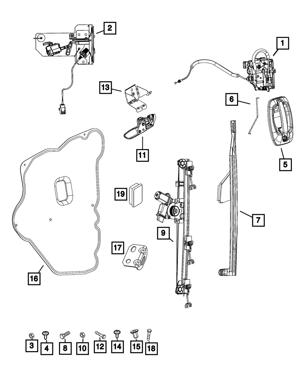 Latch Actuating Link - Mopar (68134162aa)