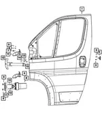 Front Door Hinge, Right - Mopar (68135088AB) - view 11