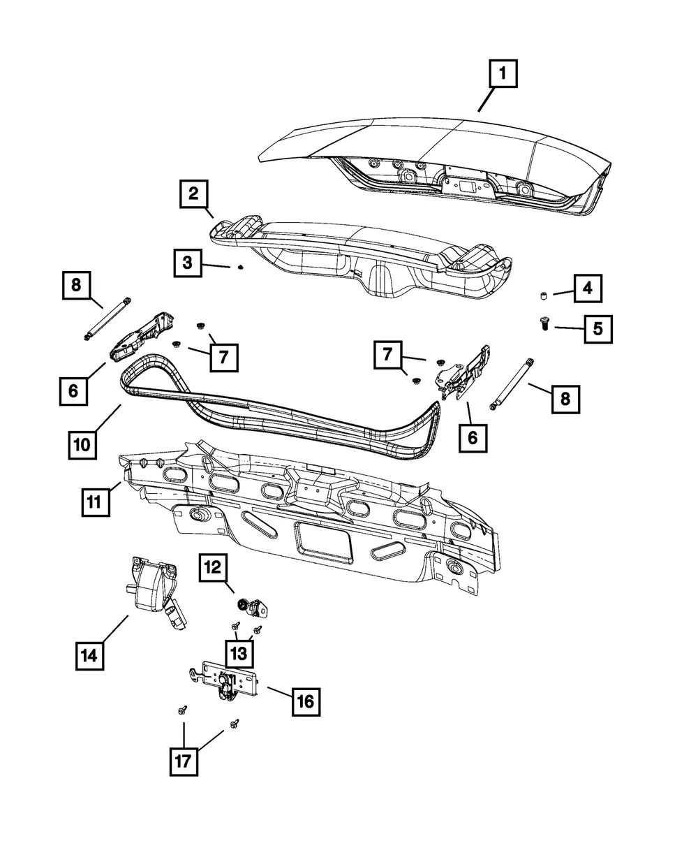 Decklid Latch - Mopar (68140498AF) - view 5