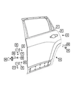 Upper Hinge - Driver's Side (LH) - Mopar (68140735AB) - view 12