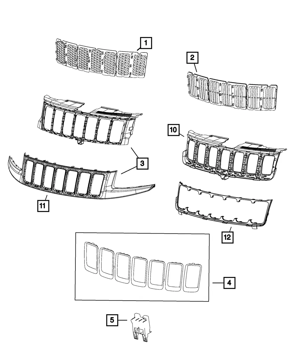 Texture Grille - Mopar (68143073AC) - view 10