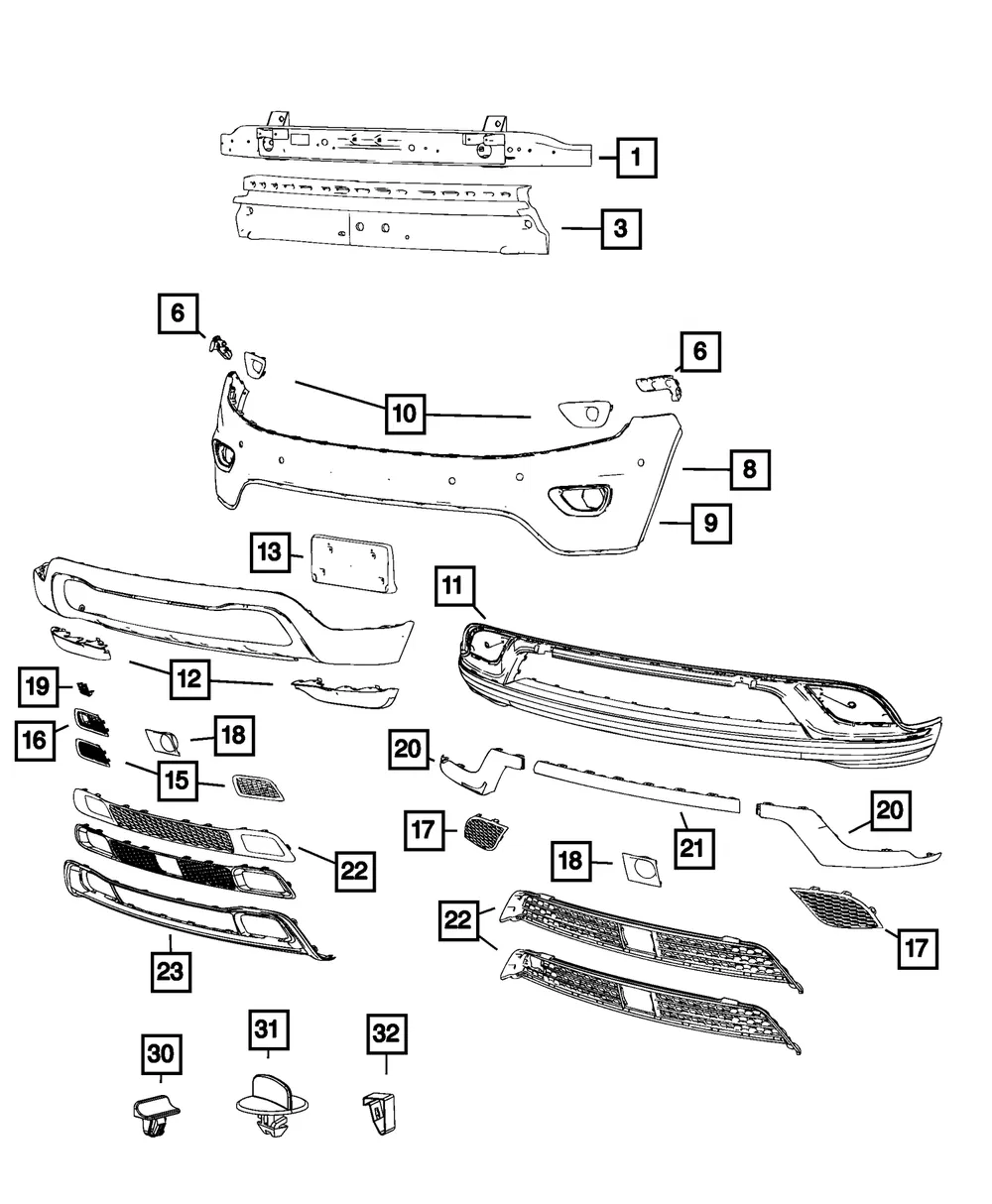Lower Grille - Mopar (68143462AC) - view 4
