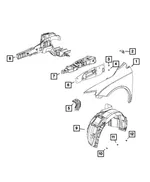 Fender Mounting Front Bracket, Right - Mopar (68143684AB) - view 20