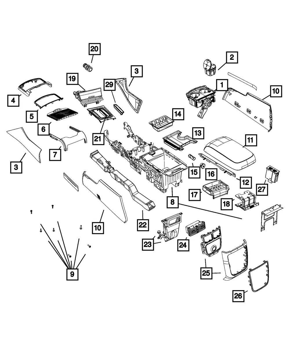 Hinge Cover - Mopar (68143947aa)