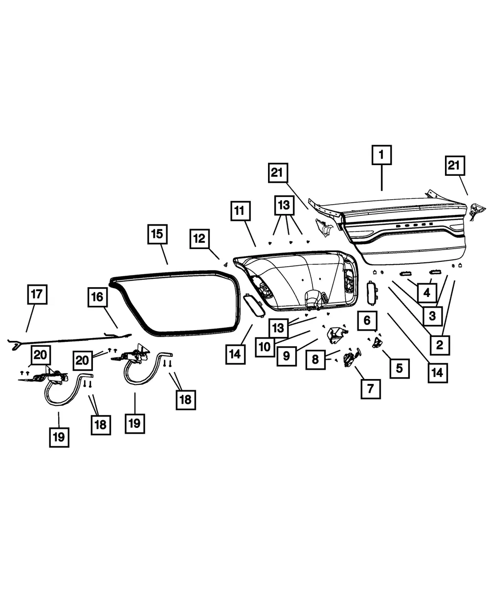 Decklid Latch - Mopar (68145913af) - view 5
