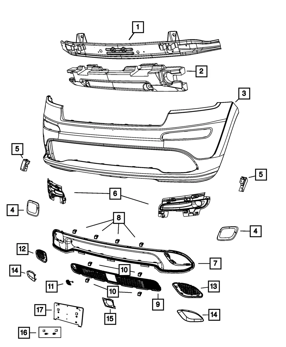 Front Upper Fascia - Mopar (68157869AC)