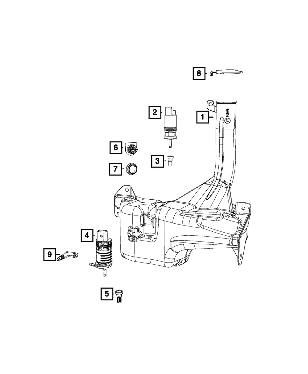Windshield Washer Reservoir - Mopar (68160753aa)