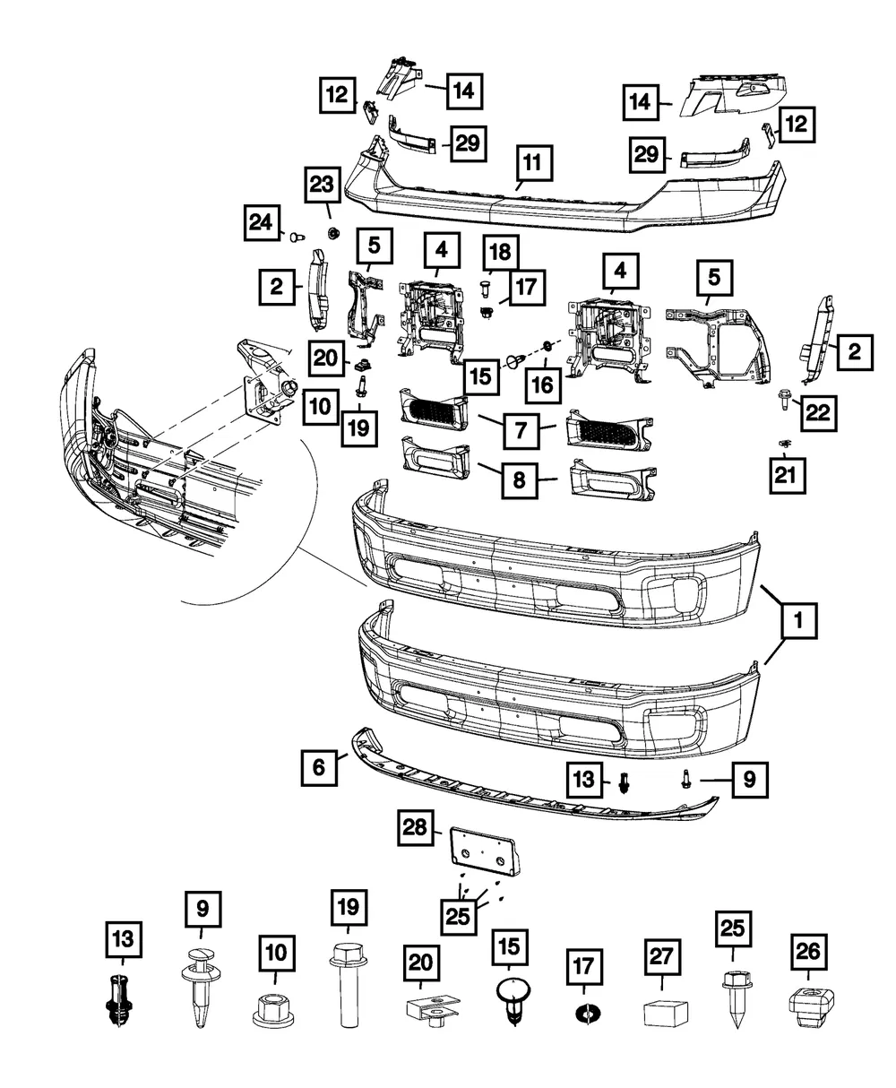 Front Bumper - Mopar (68160855AC) - view 5