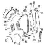 B Pillar Outer Panel - Mopar (68167532AB) - view 16