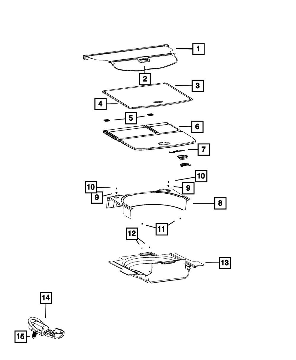 Load Floor Hinge - Mopar (68170563AA) - view 9