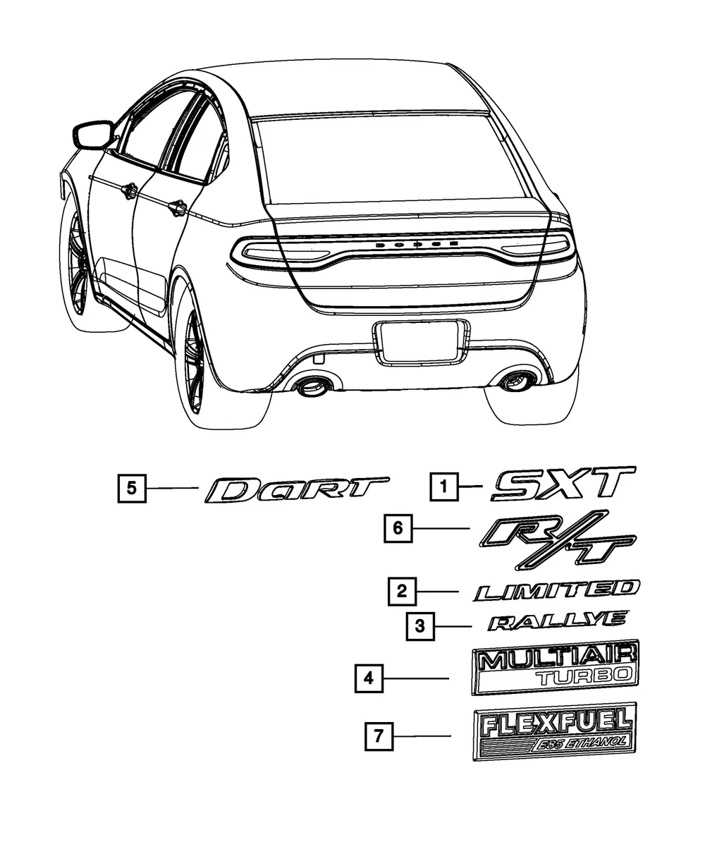 Decklid Nameplate - Mopar (68170754AA) - view 8
