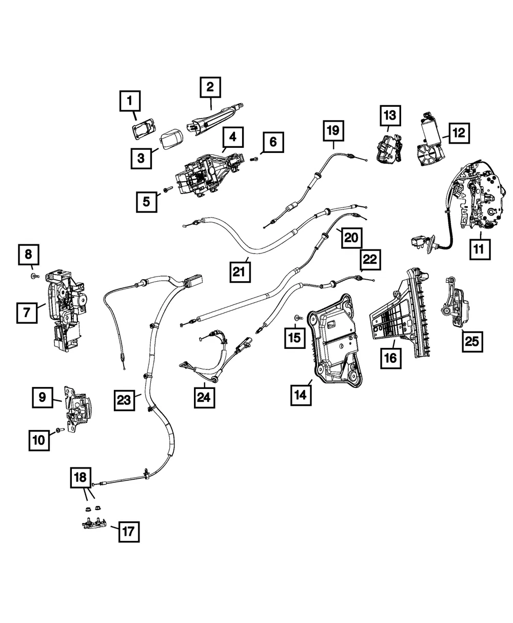 Outside Handle Cable, Right - Mopar (68187820AB) - view 7