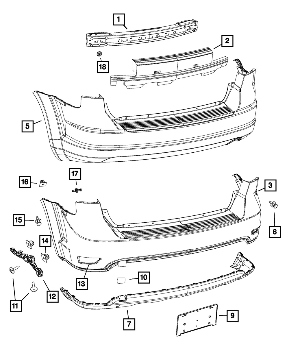 Fascia Support Bracket, Left - Mopar (68190681AD) - view 8