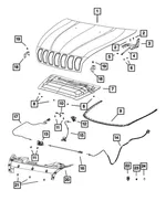 Hood Release Cable - Mopar (68192459AA) - view 16