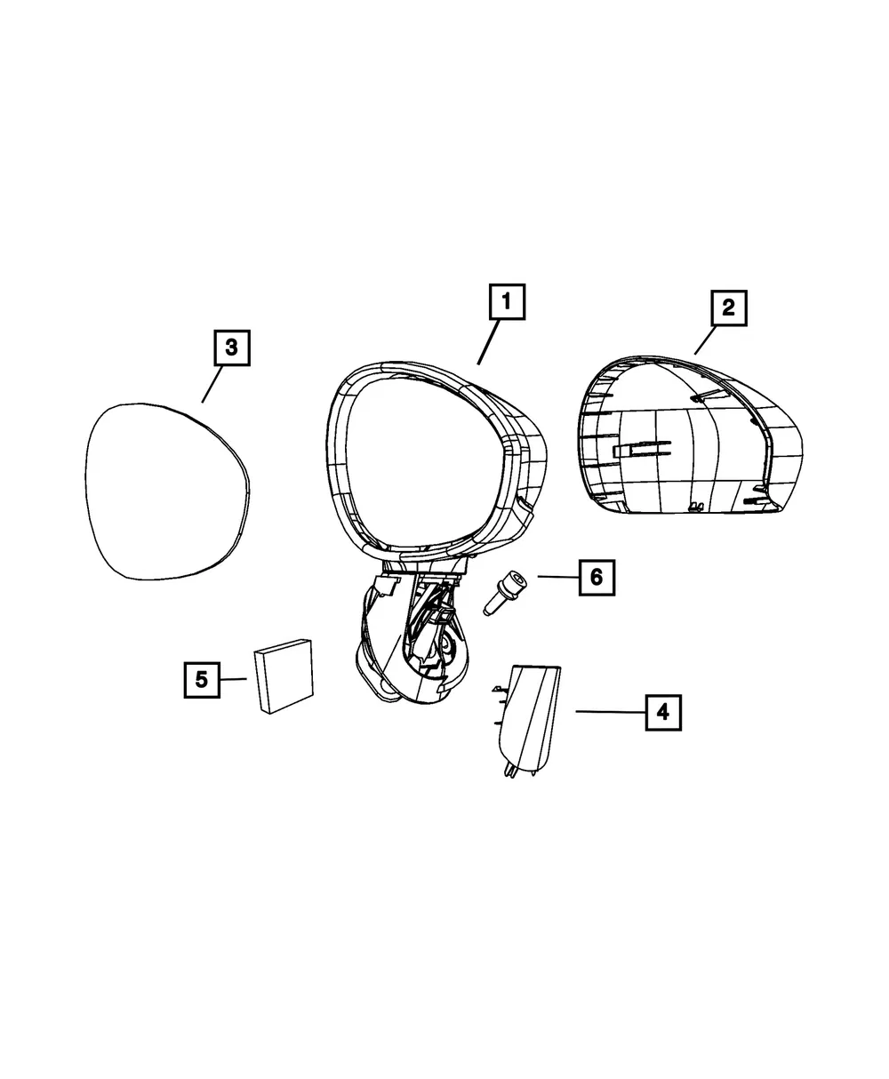 Mirror Cap, Right - Mopar (68194462aa)