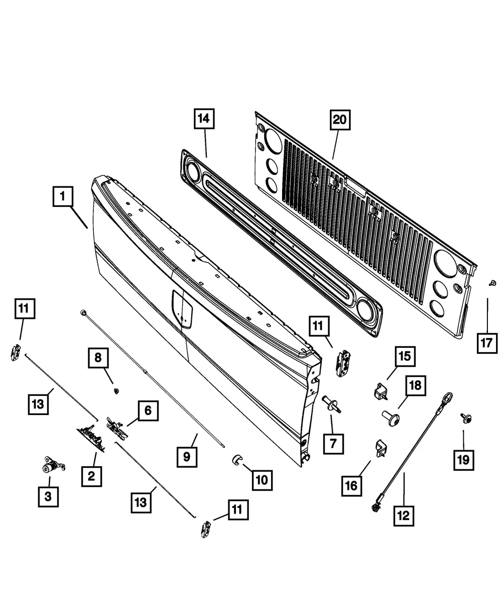 Tailgate Handle - Mopar (68197873AA) - view 9