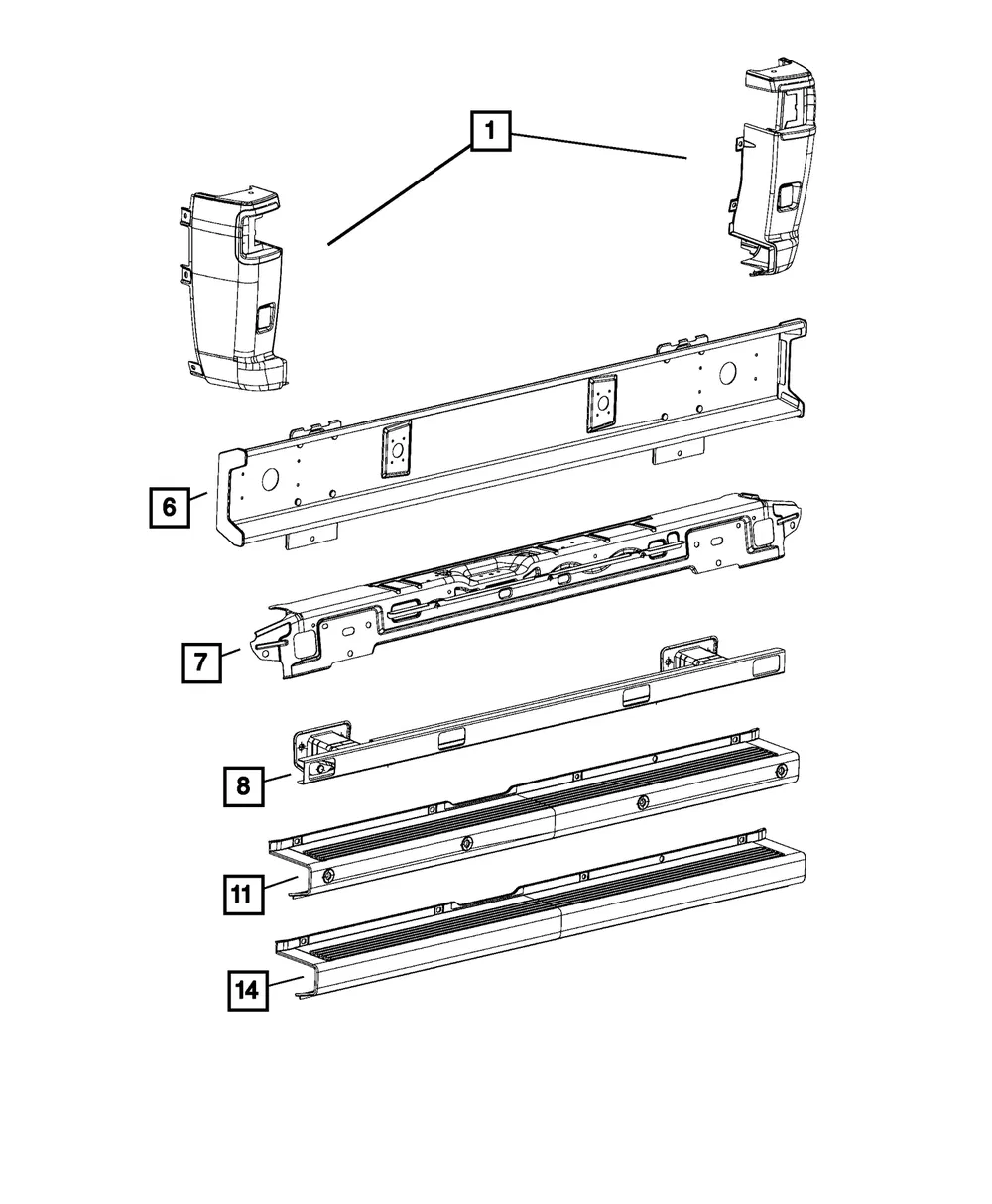Rear Bumper - Mopar (68200265ac)