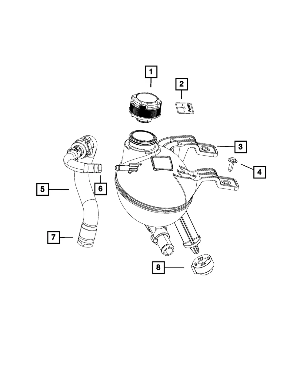 Coolant Warning Label - Mopar (68202375AA) - view 8