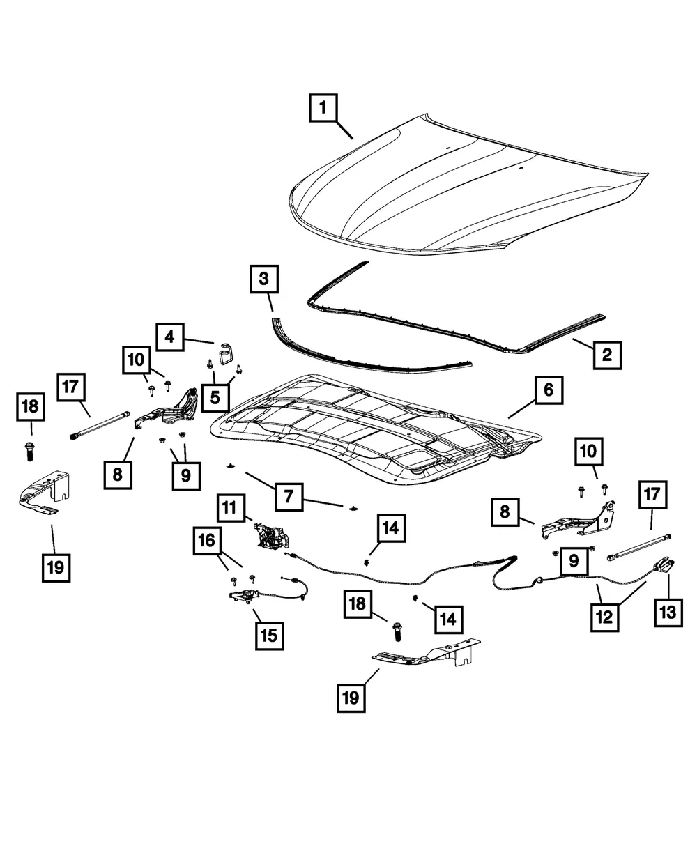 Hood Latch - Mopar (68202833AA) - view 9