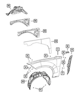 Splash Shield, Right - Mopar (68205936ah) - view 29