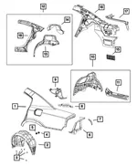 Splash Shield, Left - Mopar (68205939AE) - view 23