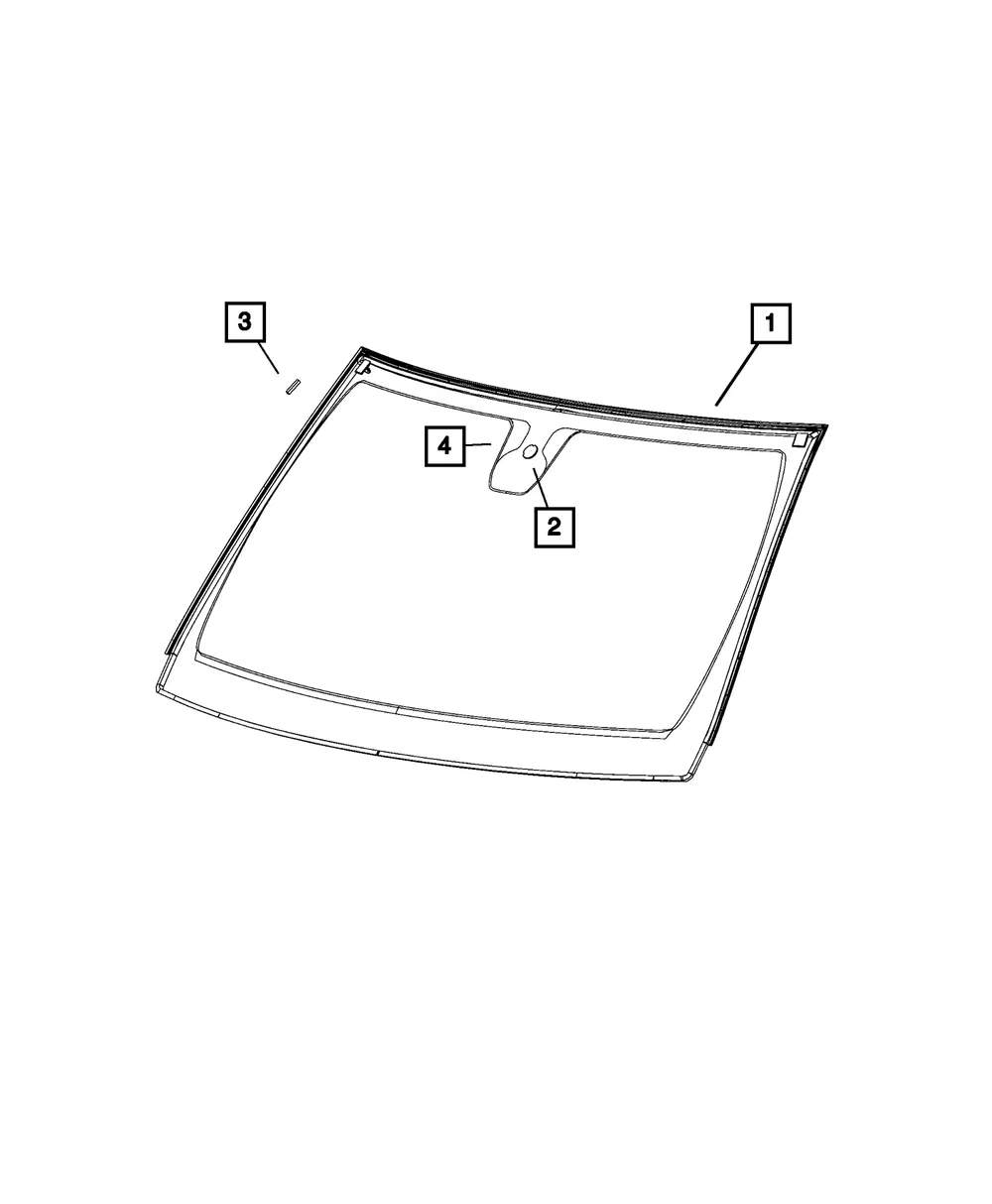 Shipping Assembly - 30 Lite Glass Windshield - Mopar (68207028AE)