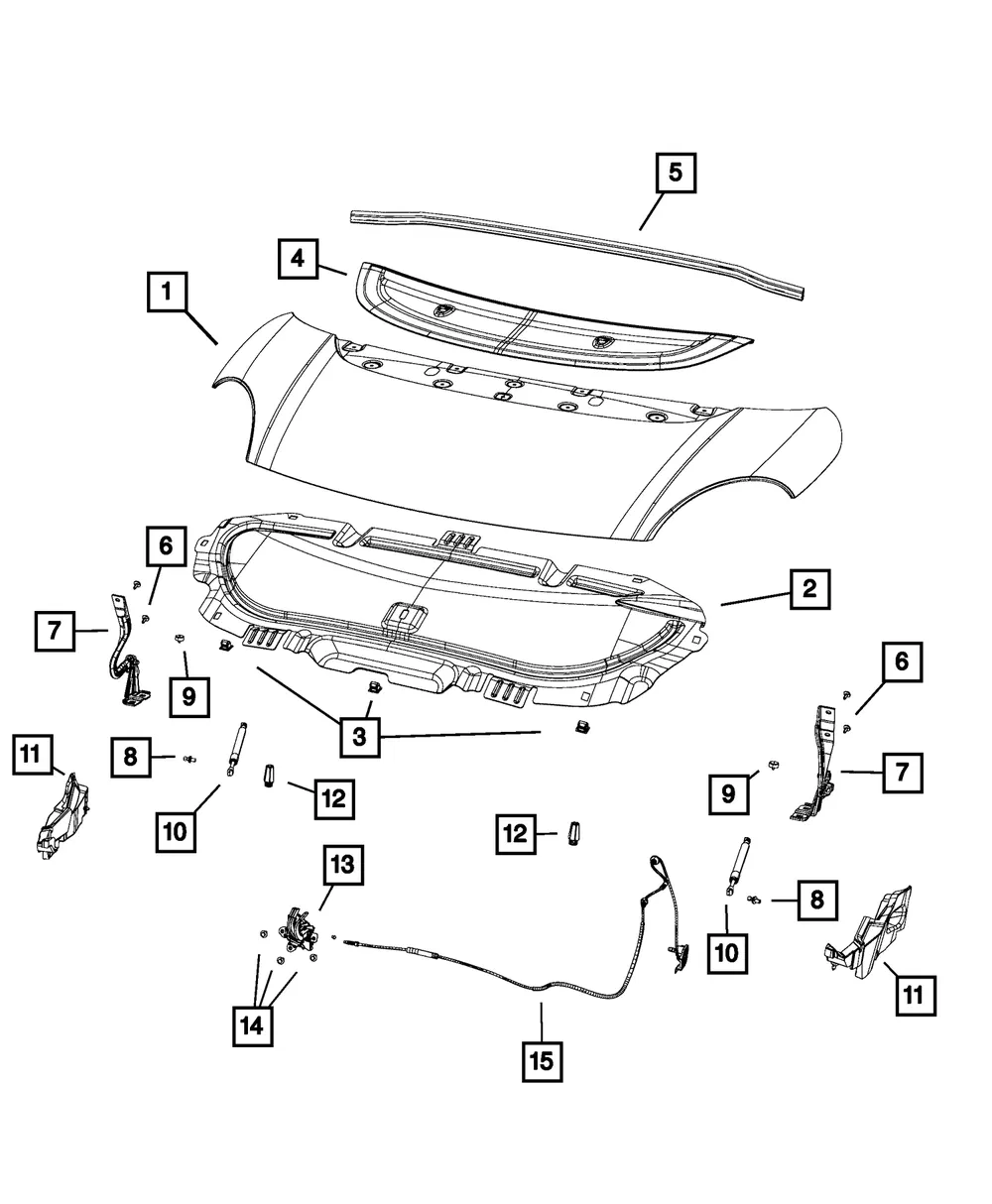 Hood - Mopar (68210465aa) - view 3