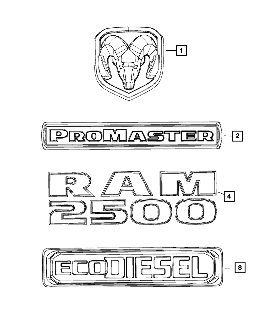 Nameplate - Mopar (68210907AA) - view 4